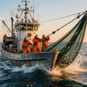 fishing net at sea