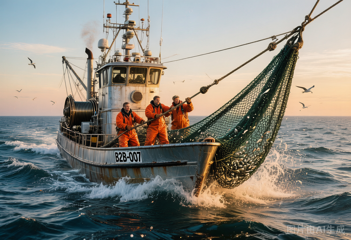 fishing net at sea